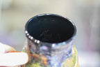 03-A Green Mountain Midnight Barely Flared Textured Divot 'Cuddle' Mug - TOP SHELF, 26 oz.