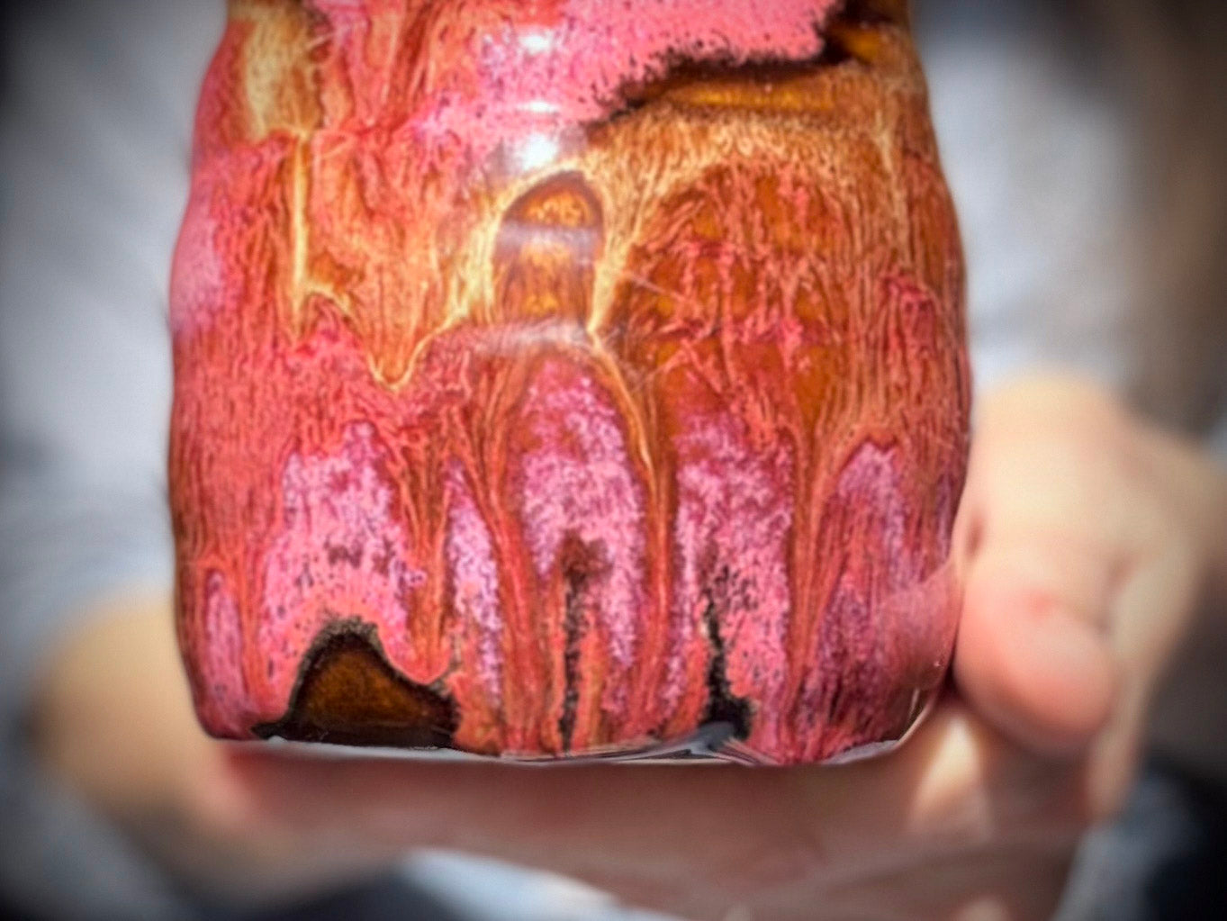 04-E Magenta Grotto Variation Swirly Mug, 18 oz.
