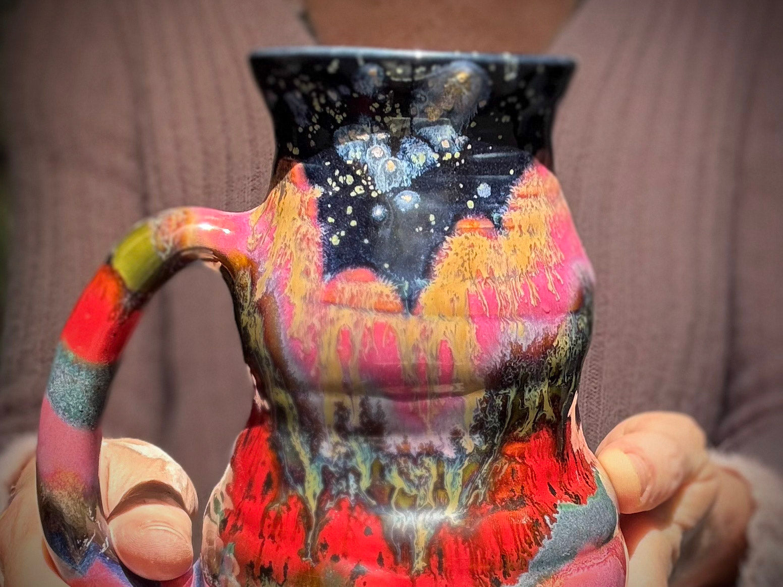 04-B Starry Night/Strawberry Hills Cuddle Mug - TOP SHELF, 24 oz.
