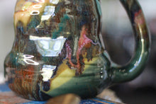 Load image into Gallery viewer, 02-D Olive &#39;FLOW&#39; Barely Flared Textured Divot Mug, 18 oz. (This listing is for one mug)