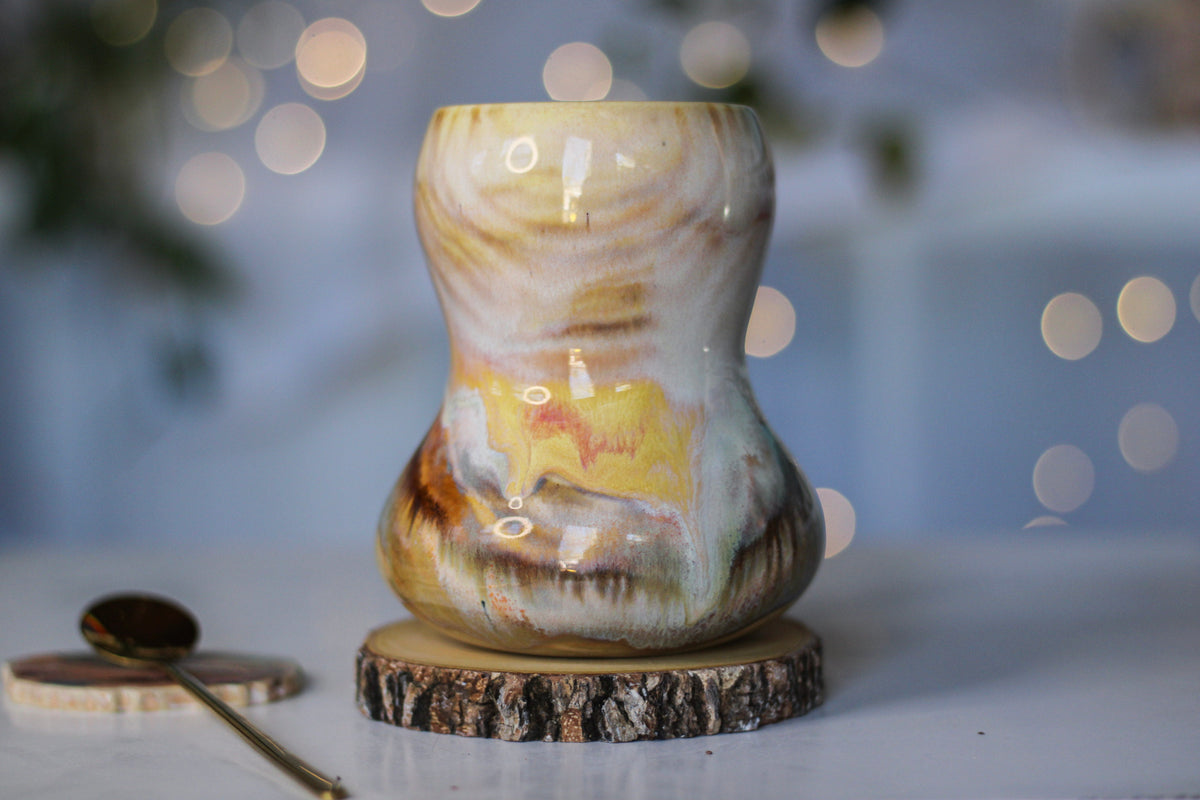 04-B Soft Earth Series PROTOTYPE Gourd Mug, 17 oz.