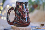 04-D Scarlet Grotto Variation Barely Flared Textured Divot Mug - TOP SHELF MISFIT, 22 oz.