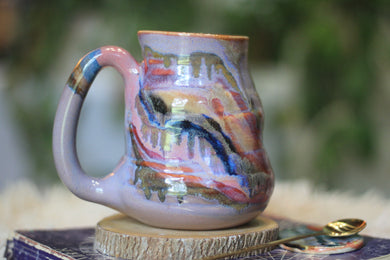04-E Lavender PROTOTYPE Barely Flared Textured Divot Mug, 20 oz.