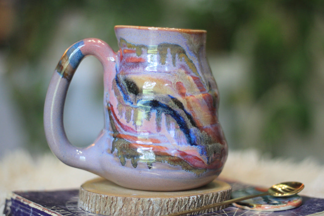 04-E Lavender PROTOTYPE Barely Flared Textured Divot Mug, 20 oz.