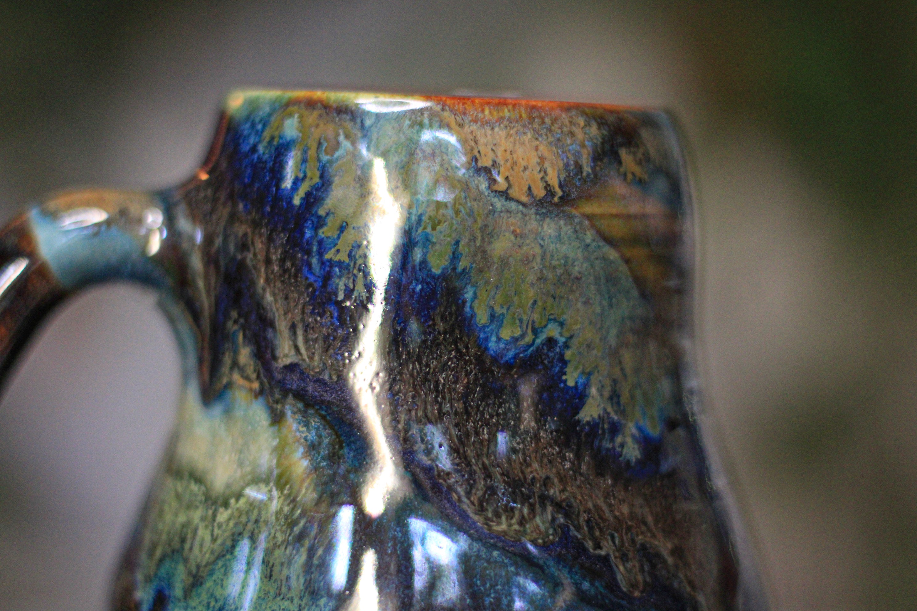 02-D Blue 'FLOW' PROTOTYPE Textured Mug, 18 oz.