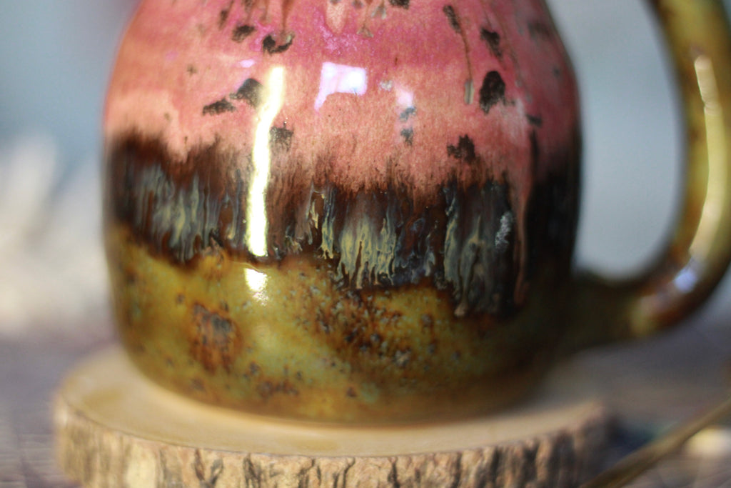 04-E Pink Speckled PROTOTYPE Textured Mug, 18 oz.