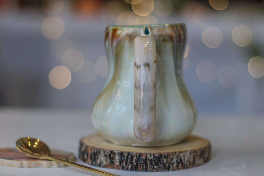 04-B Soft Earth Series PROTOTYPE Petite Notched Gourd Mug - MISFIT, 12 oz. - 20% off