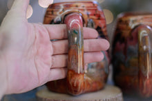 Load image into Gallery viewer, 04-B Amber 'FLOW' Variation Textured DAD Mug - MINOR MISFIT, 18 oz. - 10% off (This listing is for one mug)