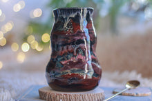 Load image into Gallery viewer, 04-D Scarlet Grotto Variation Barely Flared Textured Divot Mug - TOP SHELF MISFIT, 22 oz.