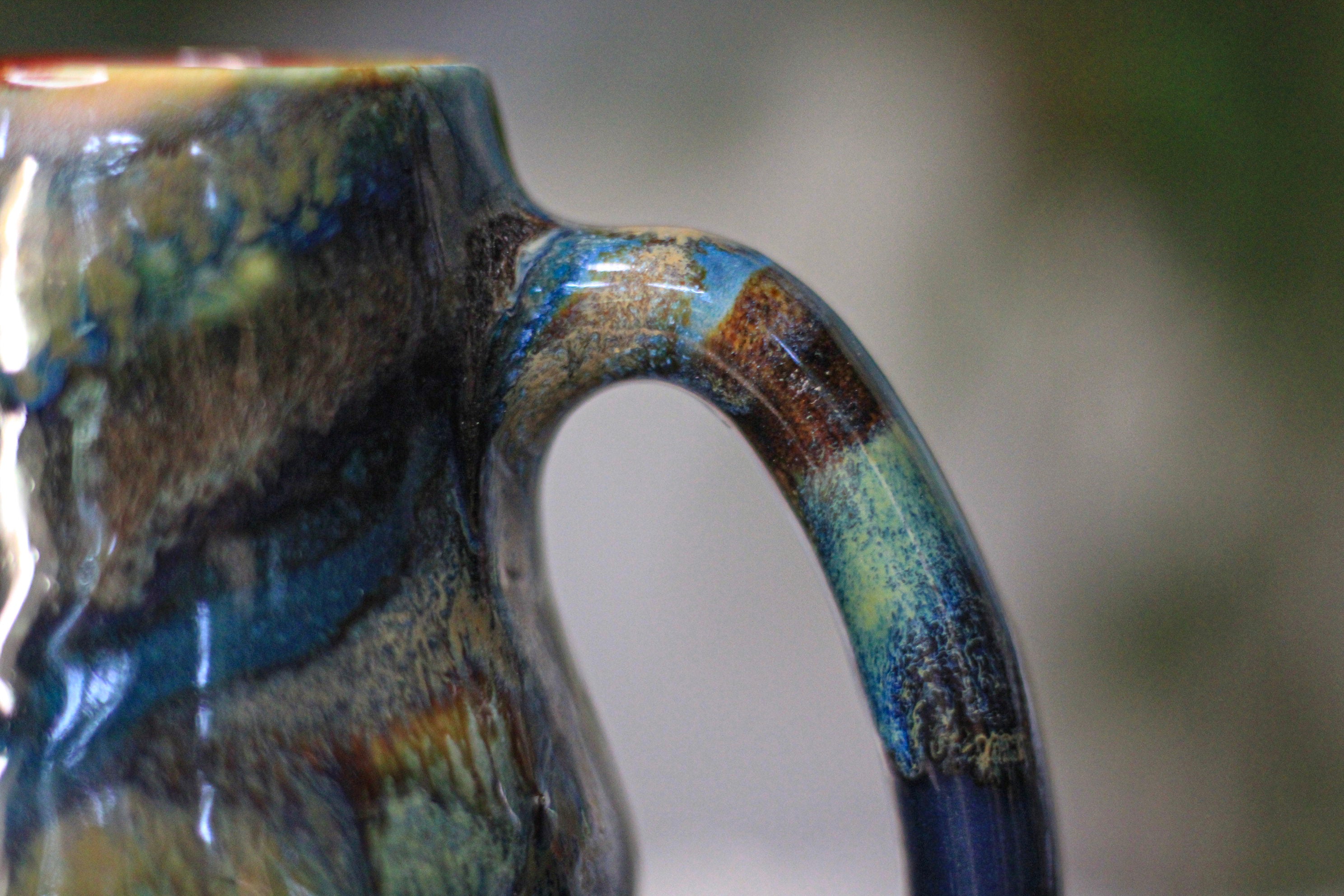 02-D Blue 'FLOW' PROTOTYPE Textured Mug, 18 oz.