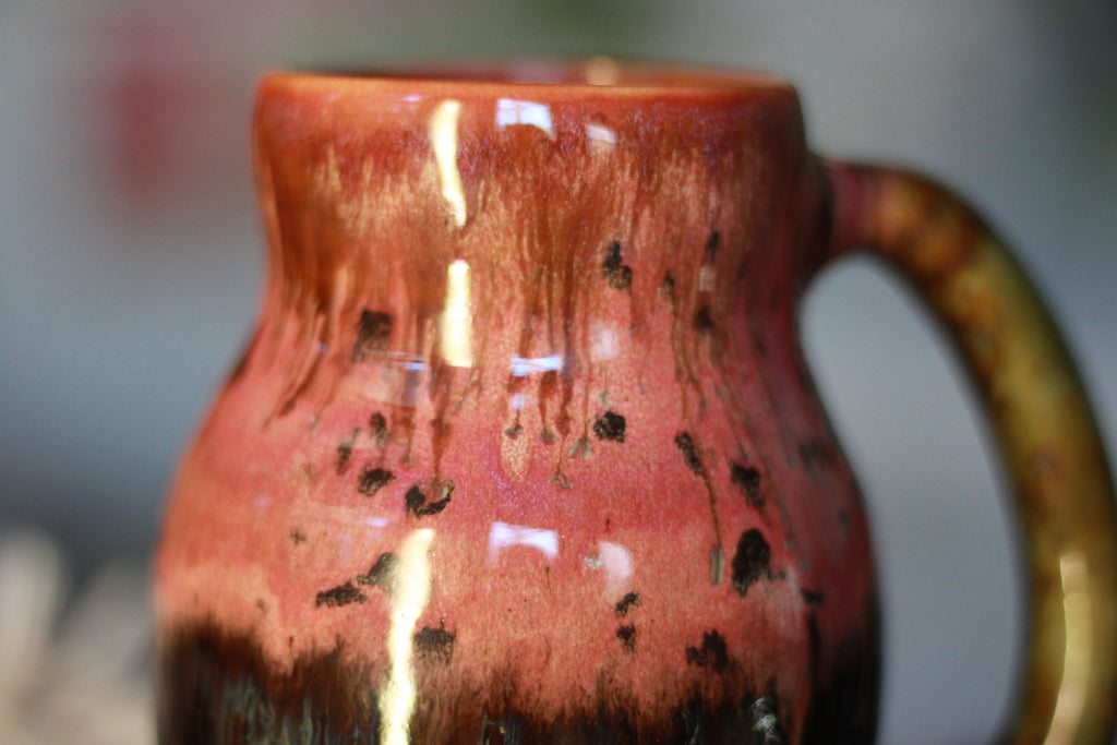 04-E Pink Speckled PROTOTYPE Textured Mug, 18 oz.