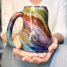 Load image into Gallery viewer, 05-C Midnight Rainbow Gourd Mug, TOP SHELF - 24 oz.