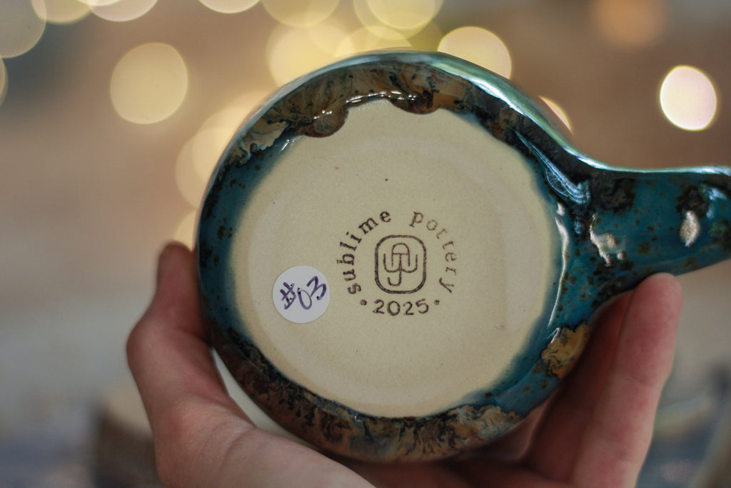 03-C Blue 'FLOW' PROTOTYPE Mug - TOP SHELF MISFIT, 23 oz.