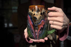 01-B Molten Cheetah Textured Mug - TOP SHELF MISFIT, 27 oz.