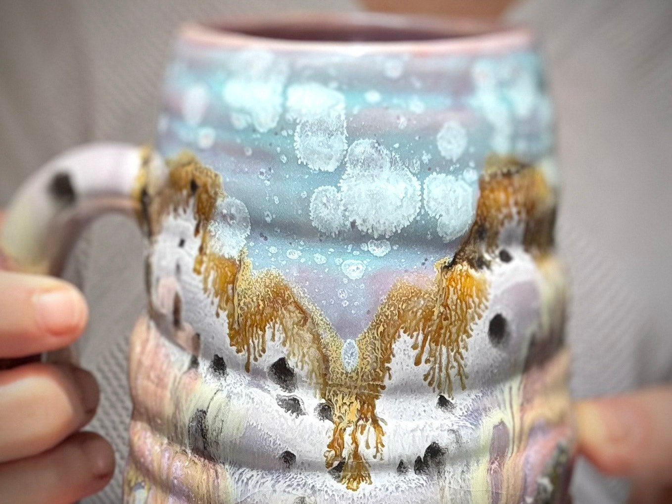 01-C Lavender Fields Swirly Mug - TOP SHELF, 24 oz.