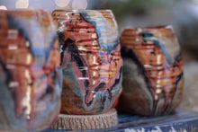 Load image into Gallery viewer, 04-B Amber 'FLOW' Variation Textured DAD Mug - MINOR MISFIT, 18 oz. - 10% off (This listing is for one mug)