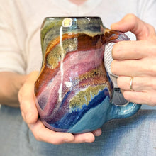 Load image into Gallery viewer, 05-C Midnight Rainbow Gourd Mug, TOP SHELF - 24 oz.