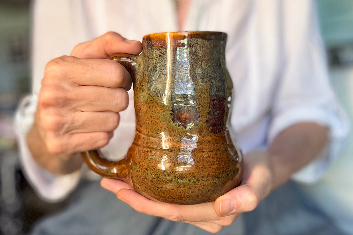 09-G Brown PROTOTYPE Textured Divot Mug, 20 oz.