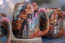 Load image into Gallery viewer, 04-B Amber 'FLOW' Variation Textured DAD Mug - MINOR MISFIT, 18 oz. - 10% off (This listing is for one mug)