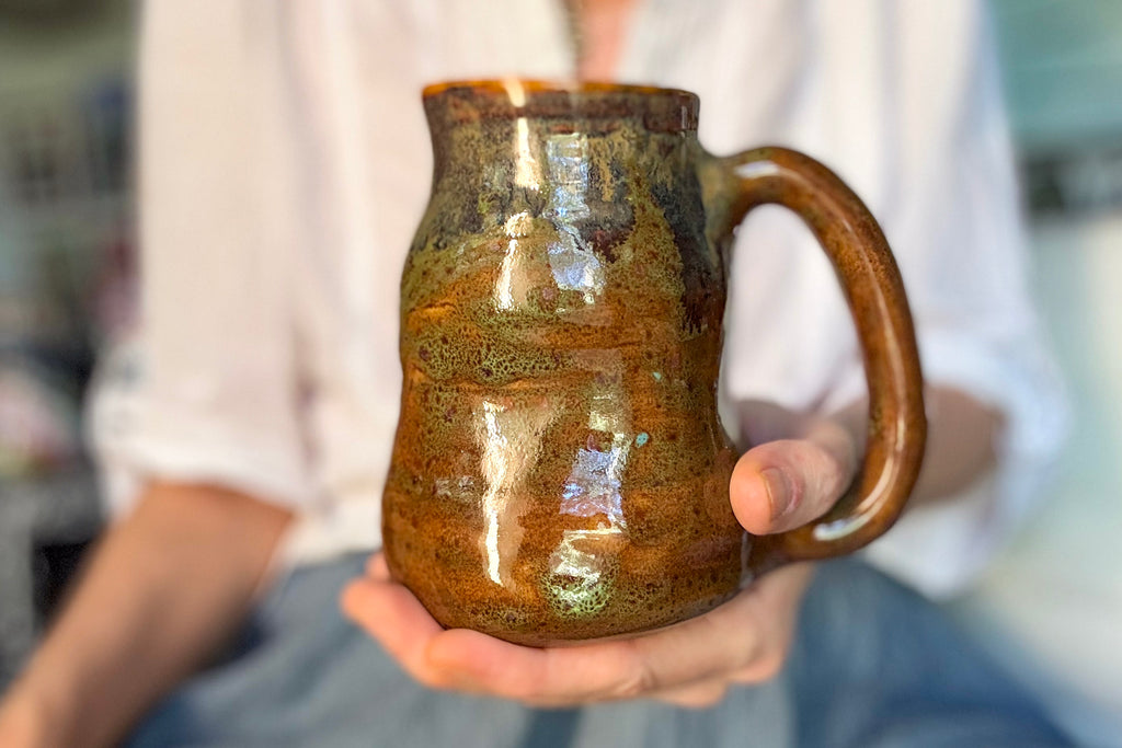 09-G Brown PROTOTYPE Textured Divot Mug, 20 oz.
