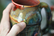 Load image into Gallery viewer, 02-D Olive &#39;FLOW&#39; Barely Flared Textured Divot Mug, 18 oz. (This listing is for one mug)