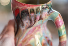 Load image into Gallery viewer, 04-B Rainbow &#39;FLOW&#39; Gourd Mug, 16 oz.