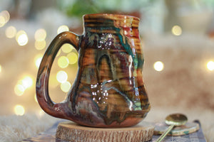 04-C Rainbow Cavern Textured Divot Mug - TOP SHELF MISFIT, 16 oz.