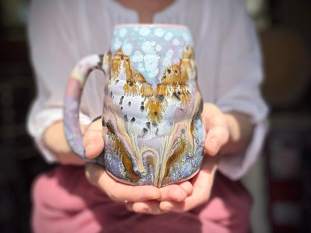 05-C Lavender Fields Swirly Mug - TOP SHELF MISFIT, 24 oz.
