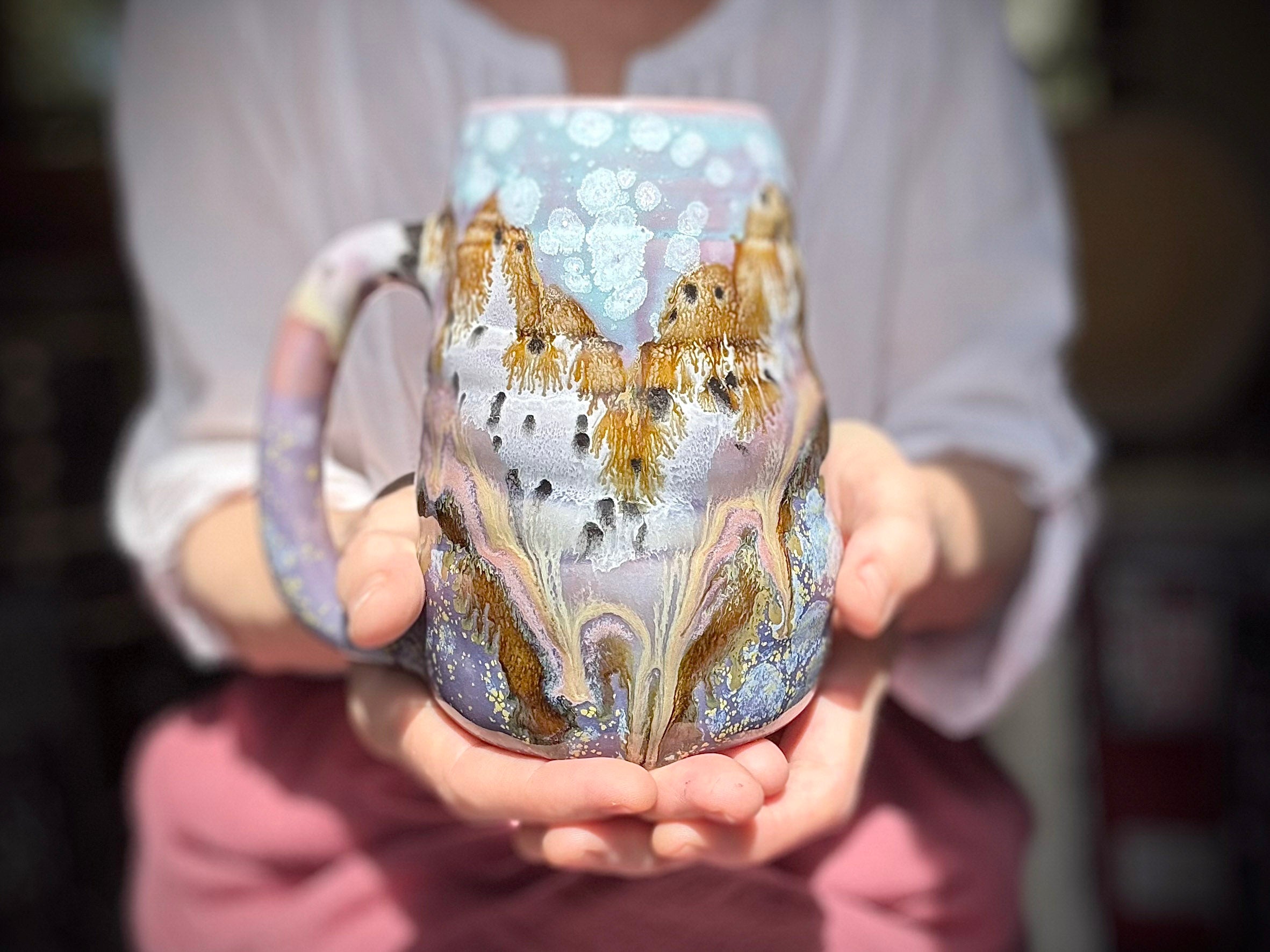05-C Lavender Fields Swirly Mug - TOP SHELF MISFIT, 24 oz.