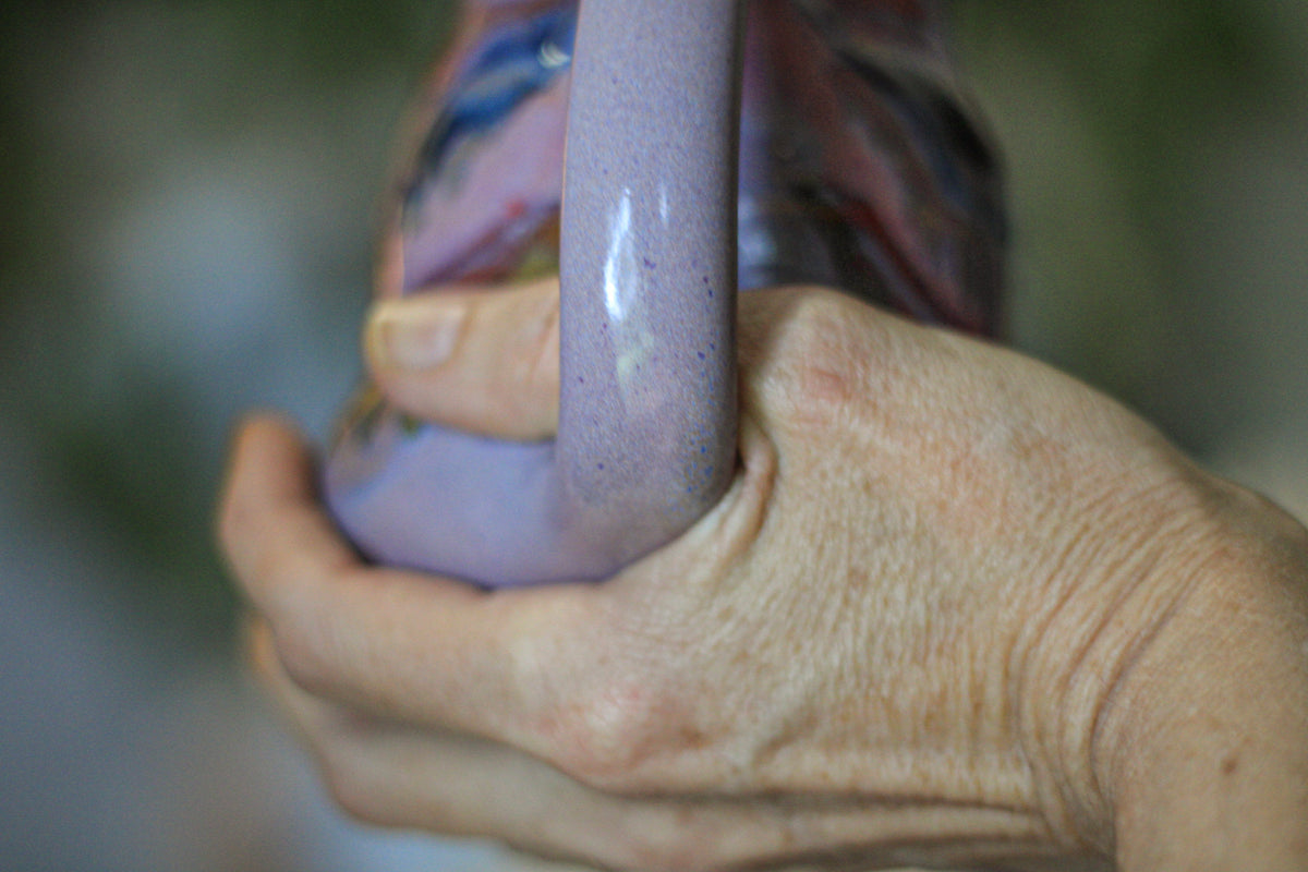 04-E Lavender PROTOTYPE Barely Flared Textured Divot Mug, 20 oz.