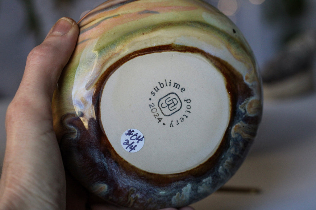 28-D Soft Earth Series WABI-SABI Bowl, 8 oz. (This listing is for one bowl)