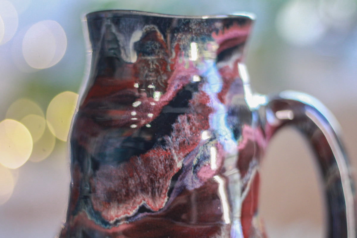04-D Scarlet Grotto Variation Barely Flared Textured Divot Mug - TOP SHELF MISFIT, 22 oz.