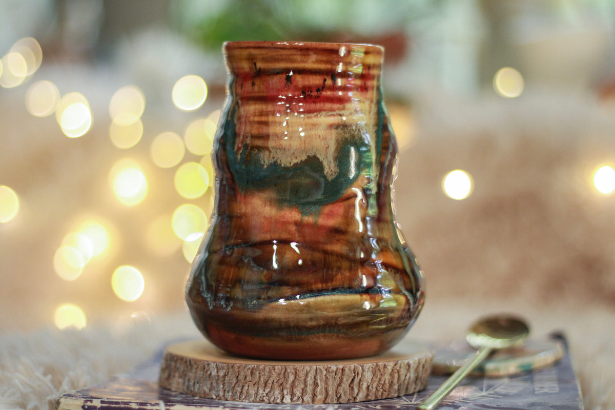 04-C Rainbow Cavern Textured Divot Mug - TOP SHELF MISFIT, 16 oz.