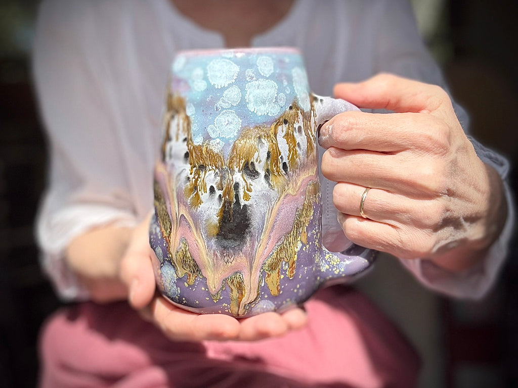 05-C Lavender Fields Swirly Mug - TOP SHELF MISFIT, 24 oz.