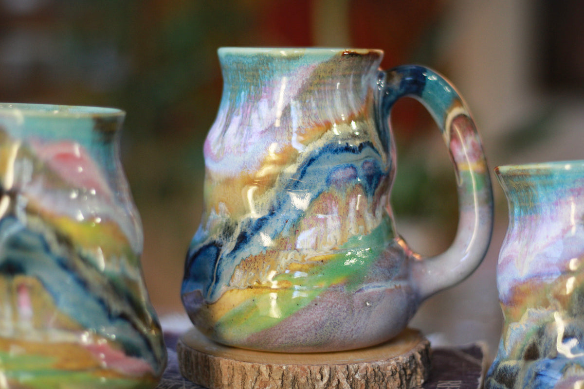 05-C Pastel 'FLOW' Cuddle Mug, 19 oz. (This listing is for one mug)