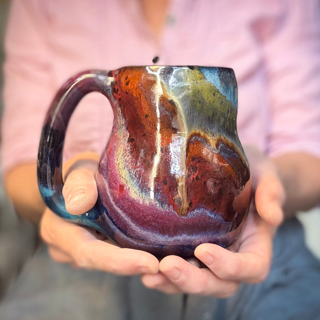 05-C Midnight Rainbow Curvy Mug, 20 oz.