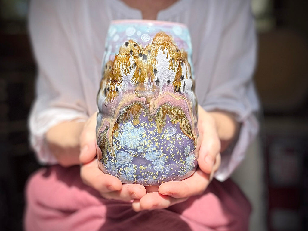 05-C Lavender Fields Swirly Mug - TOP SHELF MISFIT, 24 oz.