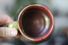 Load image into Gallery viewer, 02-D Olive &#39;FLOW&#39; Barely Flared Textured Divot Mug, 18 oz. (This listing is for one mug)