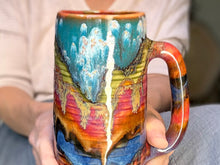 Load image into Gallery viewer, 05-B Rainbow Valley Textured Stein Mug, 22 oz.
