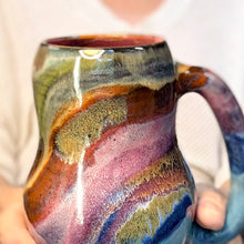 Load image into Gallery viewer, 05-C Midnight Rainbow Gourd Mug, TOP SHELF - 24 oz.