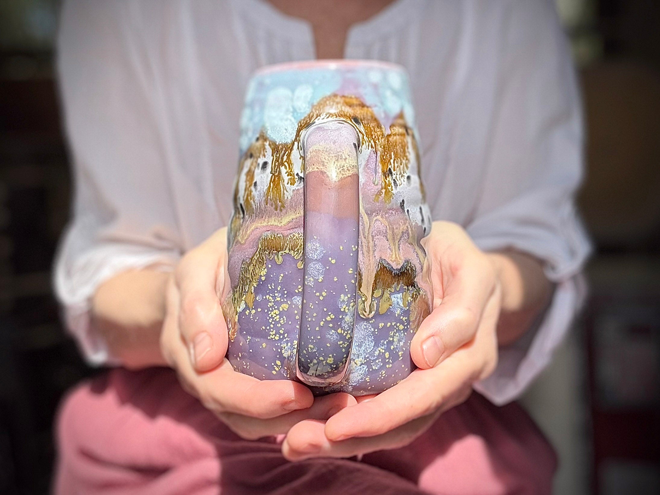 05-C Lavender Fields Swirly Mug - TOP SHELF MISFIT, 24 oz.