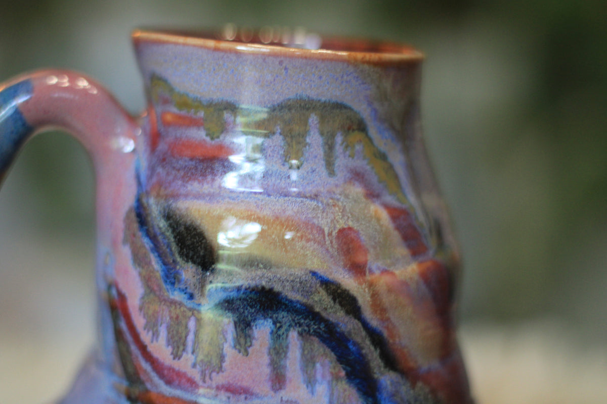 04-E Lavender PROTOTYPE Barely Flared Textured Divot Mug, 20 oz.