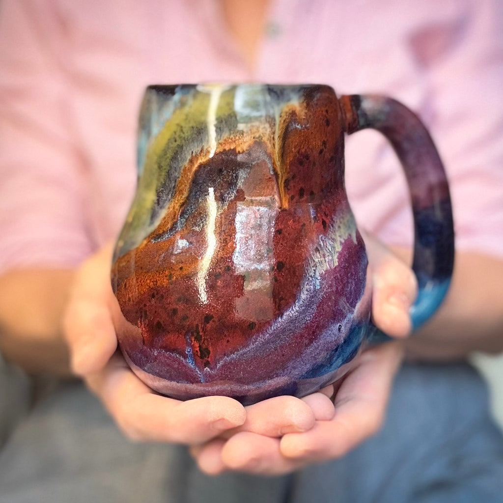 05-C Midnight Rainbow Curvy Mug, 20 oz.
