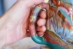 03-B Turquoise 'FLOW' Mug - TOP SHELF, 17 oz.