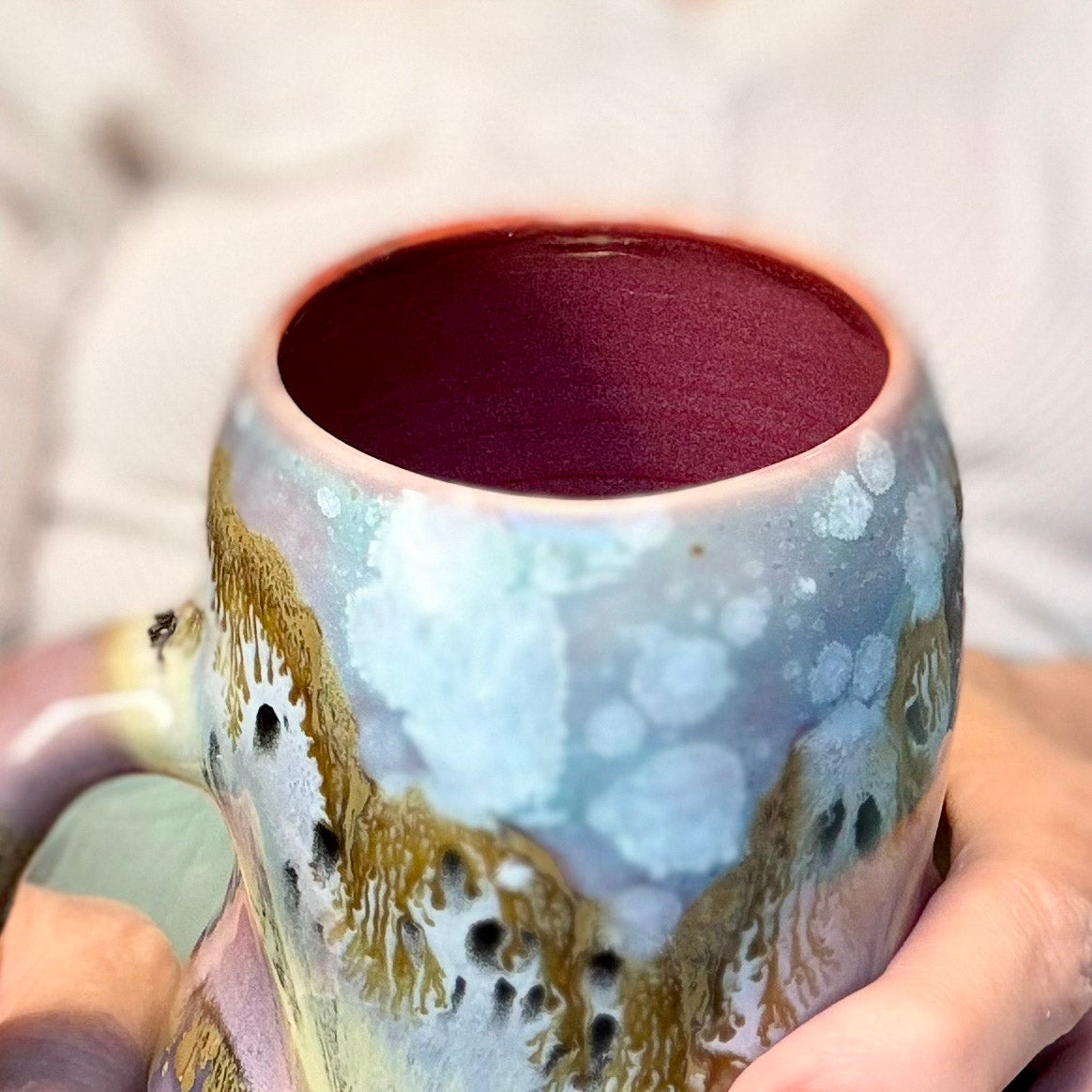 04-B Lavender Fields Curvy Mug, TOP SHELF - 25 oz.