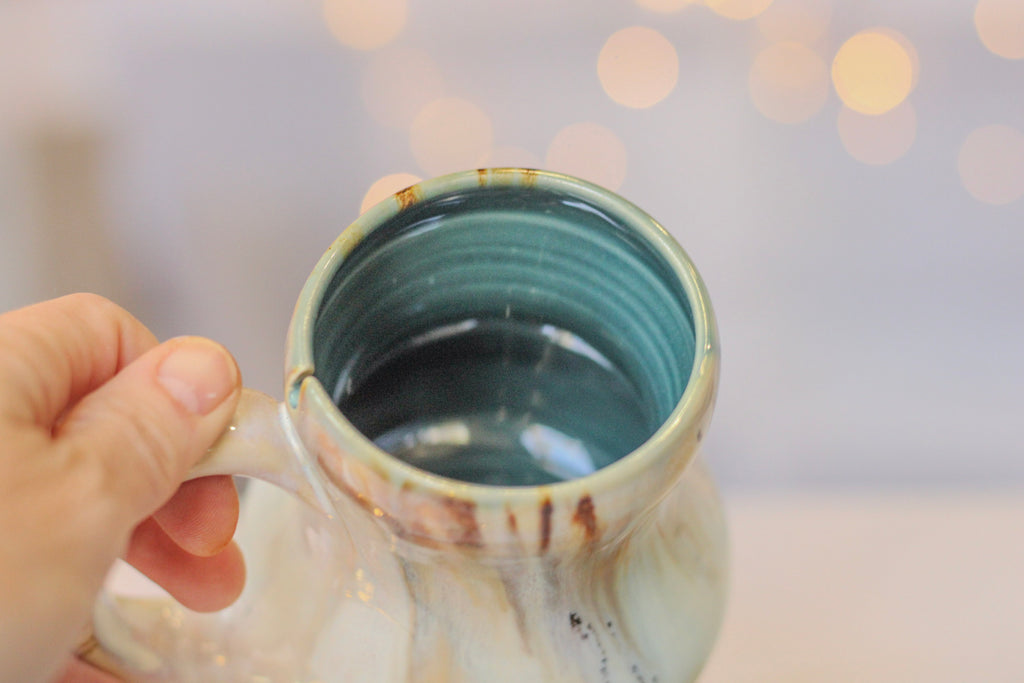 04-B Soft Earth Series PROTOTYPE Petite Notched Gourd Mug - MISFIT, 12 oz. - 20% off