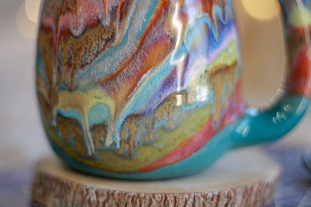 03-B Turquoise 'FLOW' Mug - TOP SHELF, 17 oz.