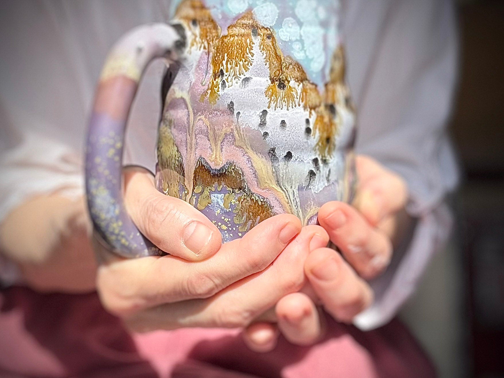 05-C Lavender Fields Swirly Mug - TOP SHELF MISFIT, 24 oz.