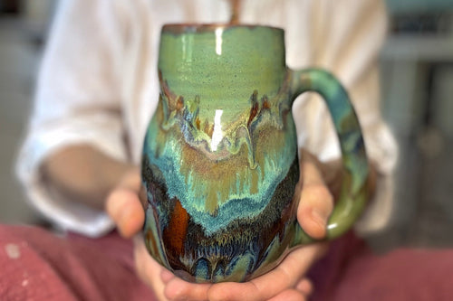 12-D Desert Spring Curvy Mug, 22 oz.