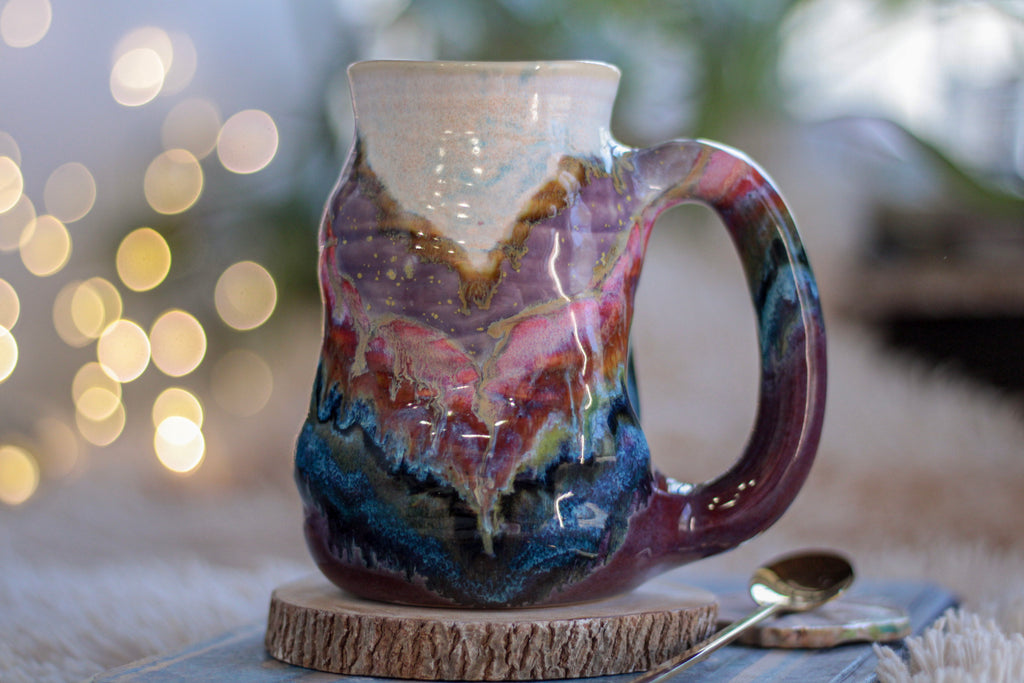 05-B Purple Mountain Majesty PROTOTYPE Barely Flared Textured Divot Mug, 20 oz.